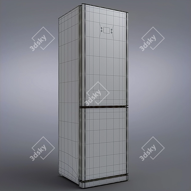 LG-GA-B409TGMR: Stylish Grey/Black Fridge 3D model image 3