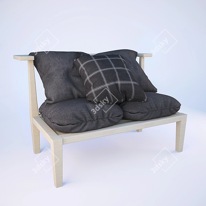 Outdoor Bench Sofa 3D model image 1