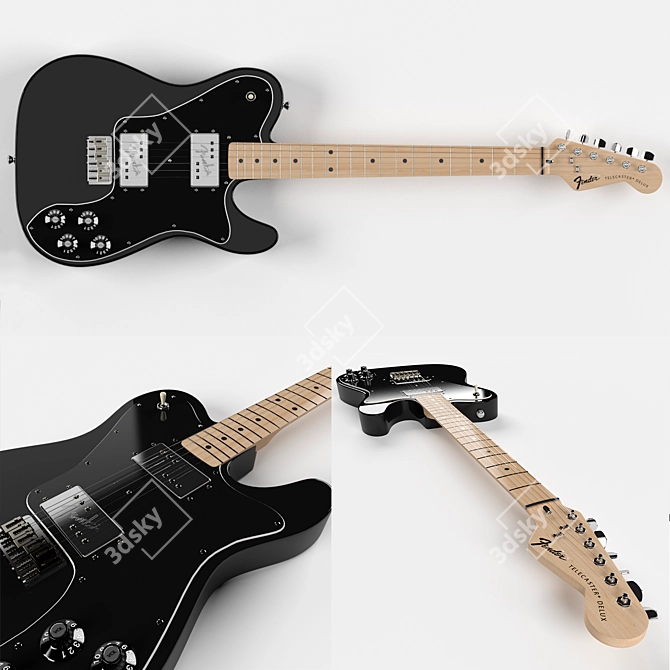 Vintage Fender Telecaster Deluxe 3D model image 1