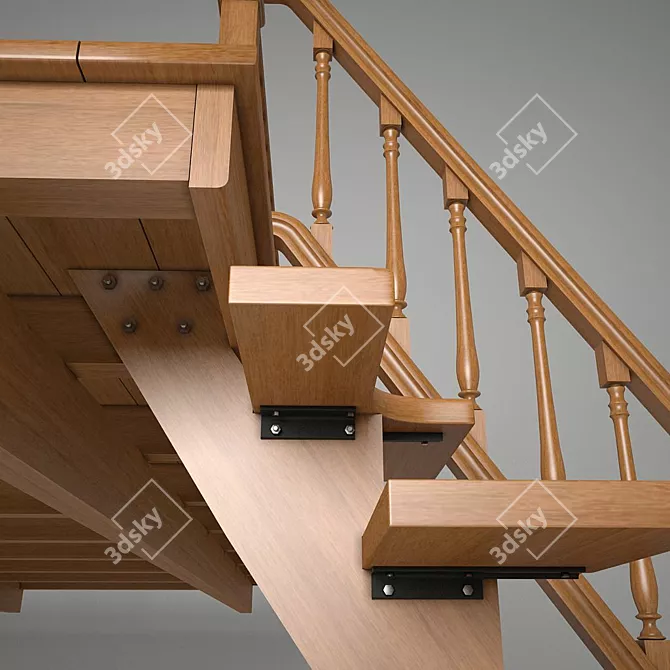 Space-Saving Santos Dumont Stair 3D model image 2