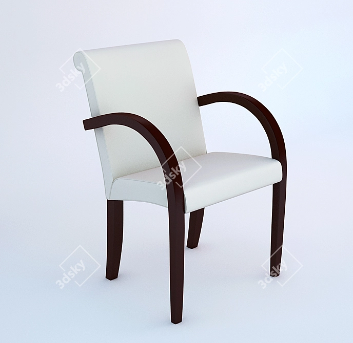 Luxe Italian Linda Dining Chair 3D model image 1