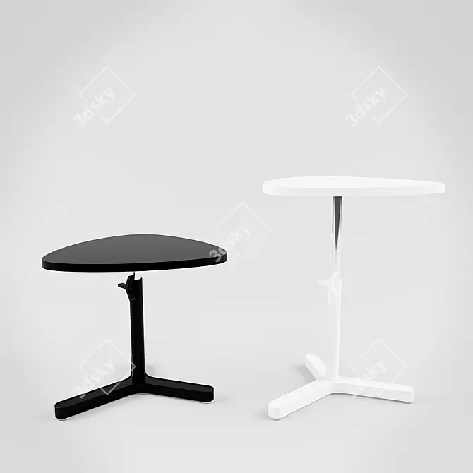 IKEA SVARTOSEN Stand for Laptop: White & Black 3D model image 1