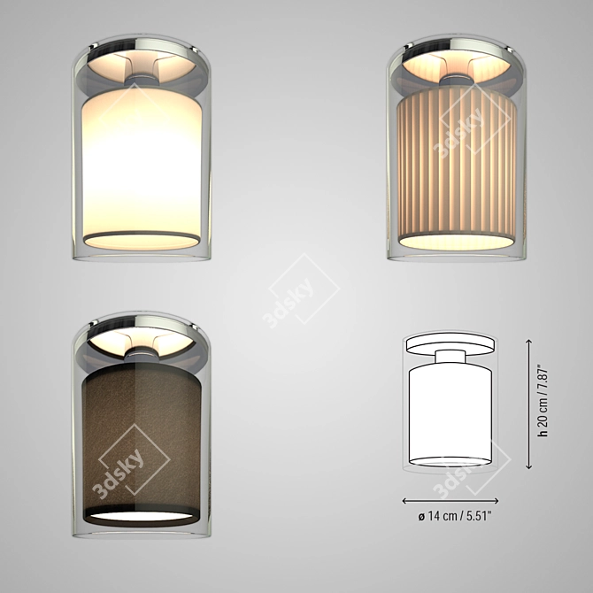 Bover Oliver Pendant Light 3D model image 1