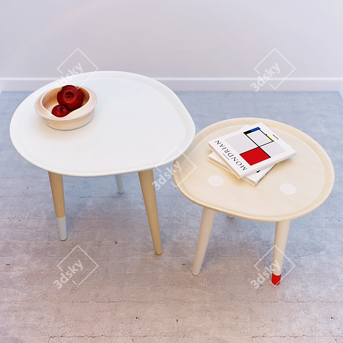 Minimalist Side Table 3D model image 1