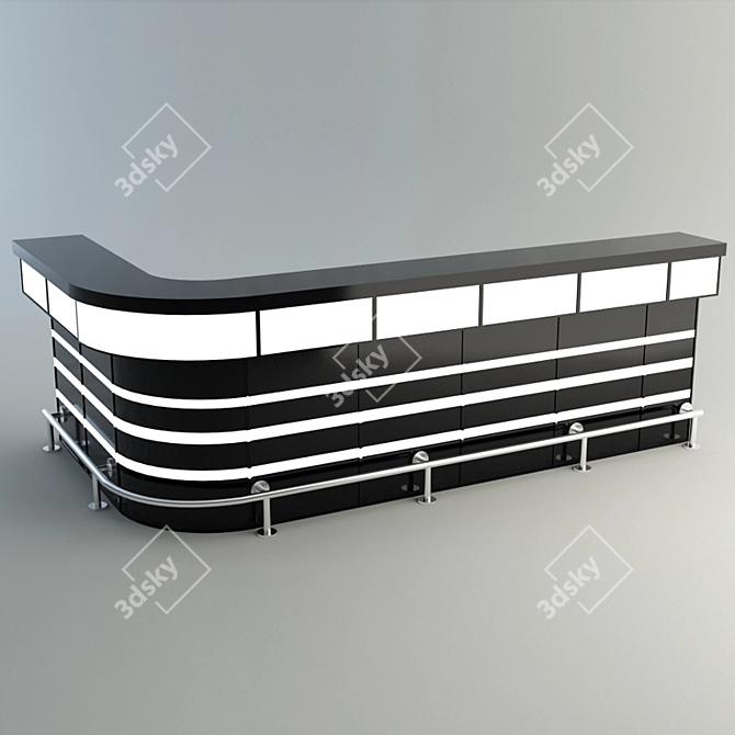 Modern Bar Counter 3D model image 1