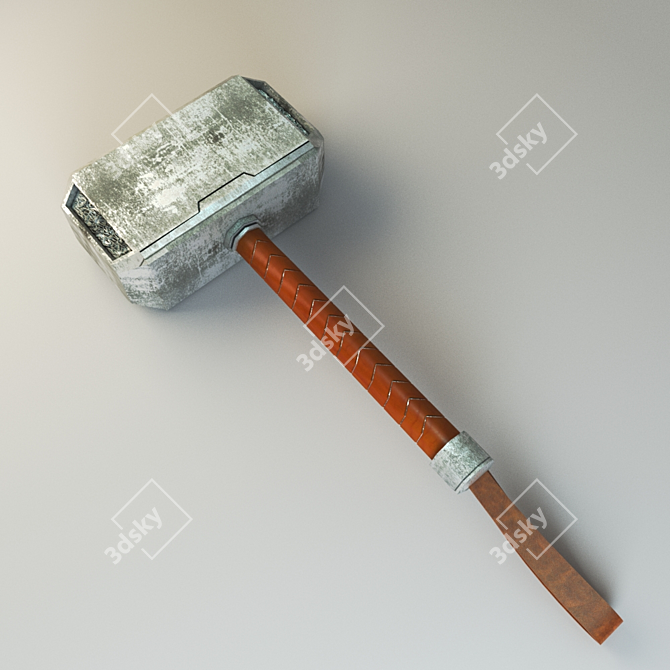 Mighty Mjolnir Hammer 3D model image 1