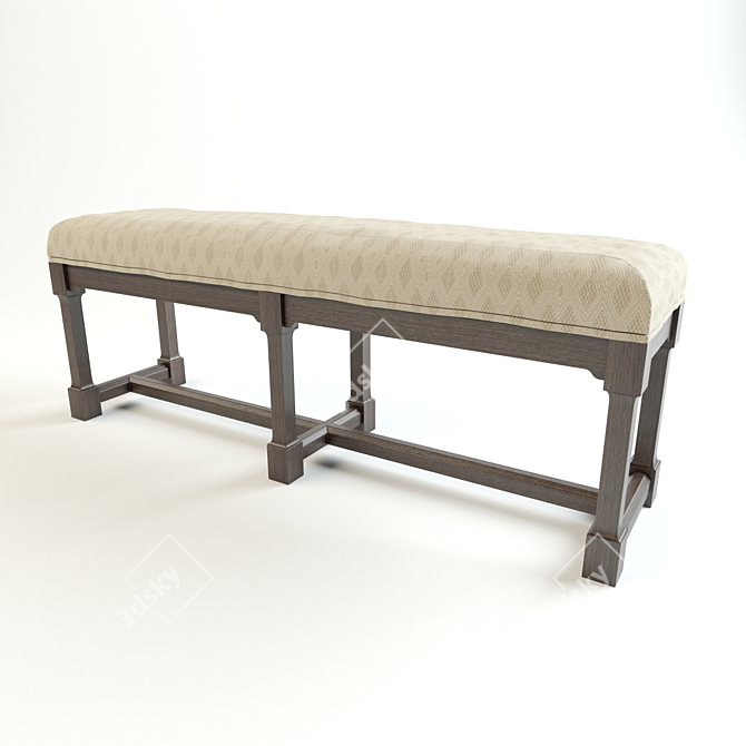 Bernhardt Commonwealth Bench: Customizable & Stylish 3D model image 1