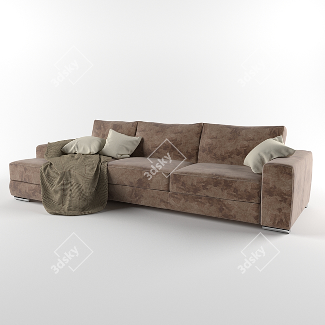 Natuzzi BERNARD Sofa with Pillows & Cover 3D model image 2