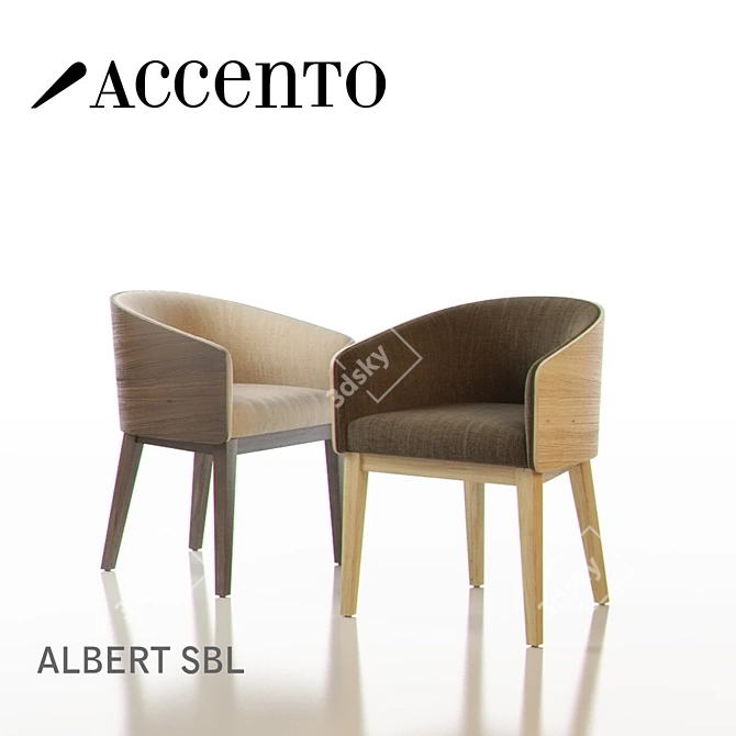 Elegant Accento Albert SBL Chairs 3D model image 1