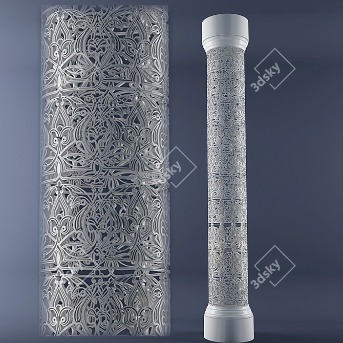 Elegant Pillar Stand 3D model image 1