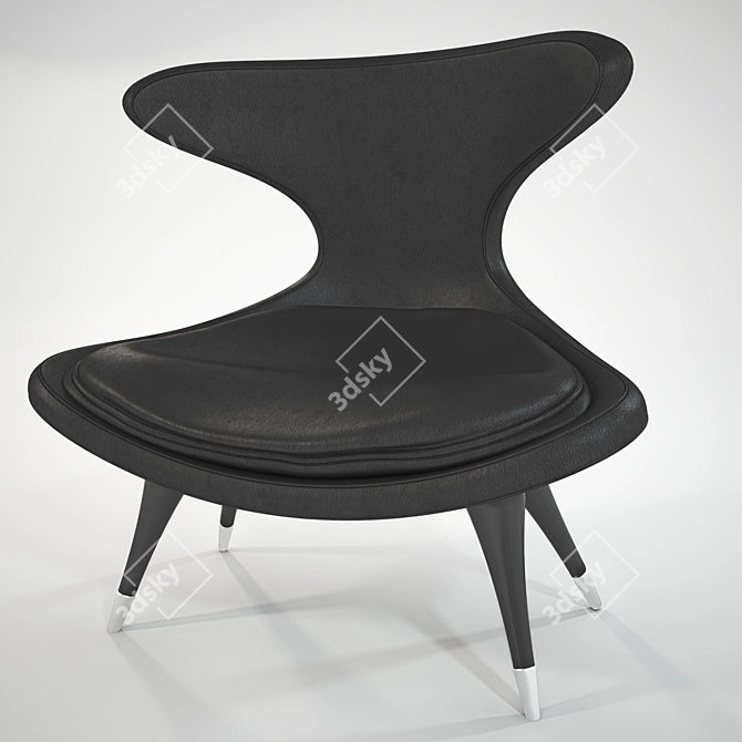 Luxury Leather Armchair 3D model image 1