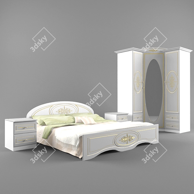 Classic Elegance: "Vasilisa" Bedroom Set 3D model image 1