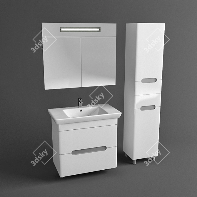 Aqua Rhodes Boston 85 - Bathroom Set 3D model image 1