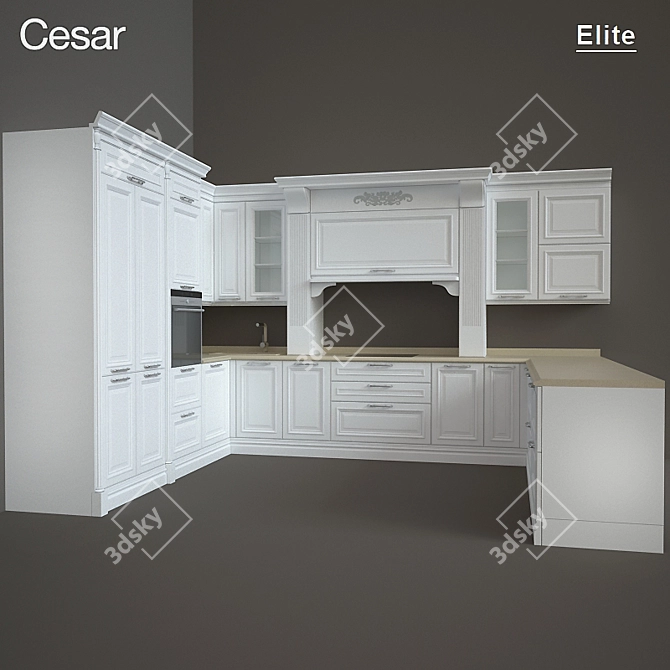 Elevate Your Kitchen with Cesar Elite 3D model image 1