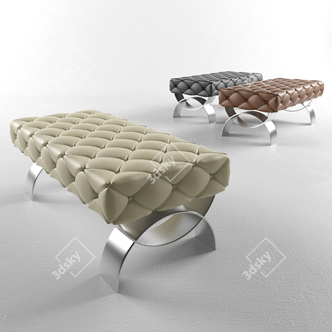 Title: Versatile Bench in Multiple Colors 3D model image 1