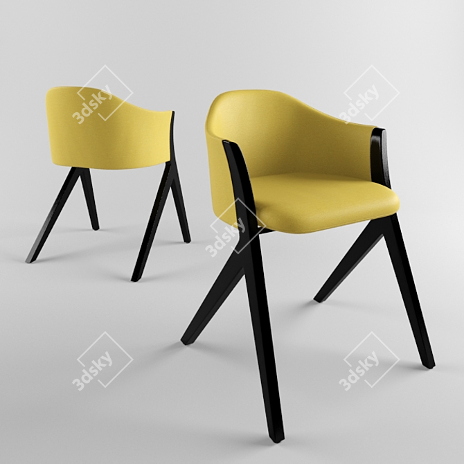 Sleek M10 Norguet Armchair 3D model image 1