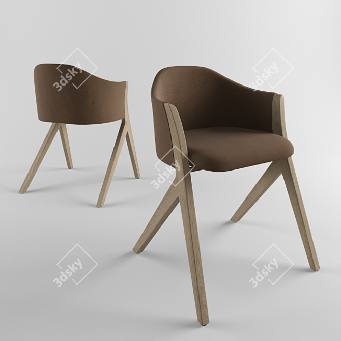 Sleek M10 Norguet Armchair 3D model image 2