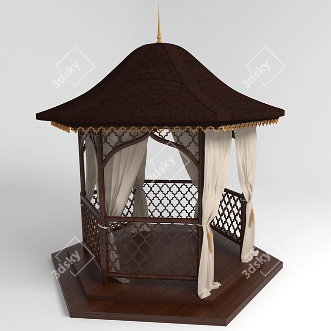 Oriental Oasis Gazebo 3D model image 2