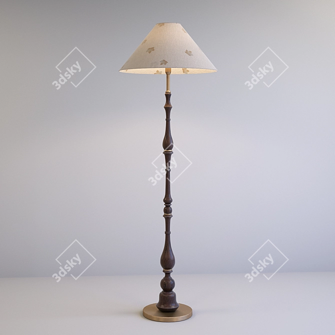 Modern Metal Floor Lamp 3D model image 1