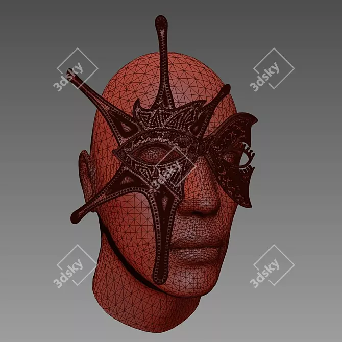 Decorative Mask 3D model image 2