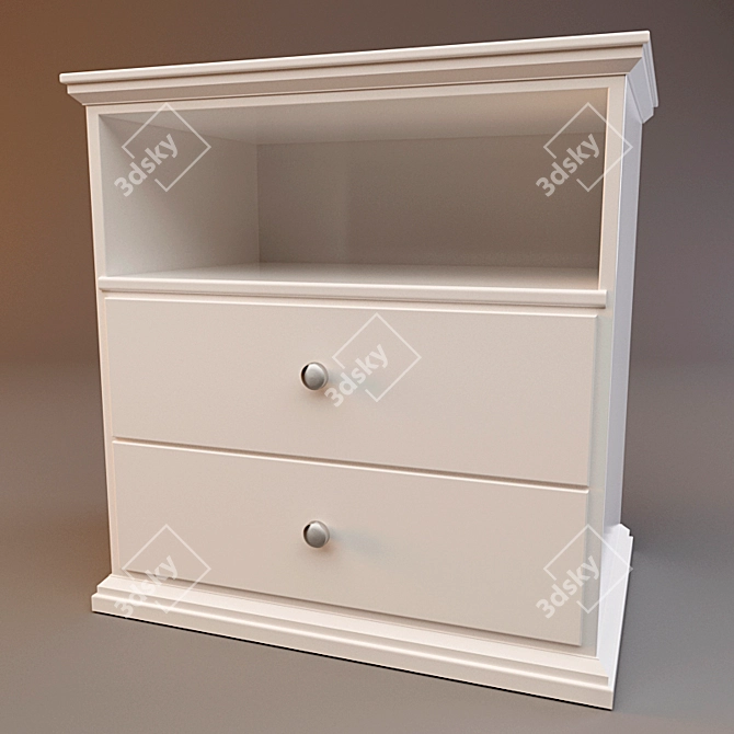 Princess Nightstand: Regal Elegance 3D model image 1