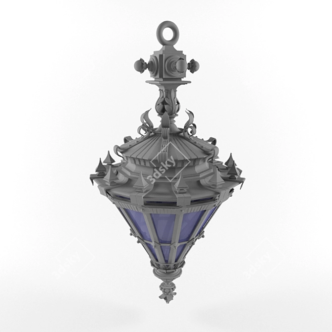 Vintage Hanging Lantern 3D model image 1