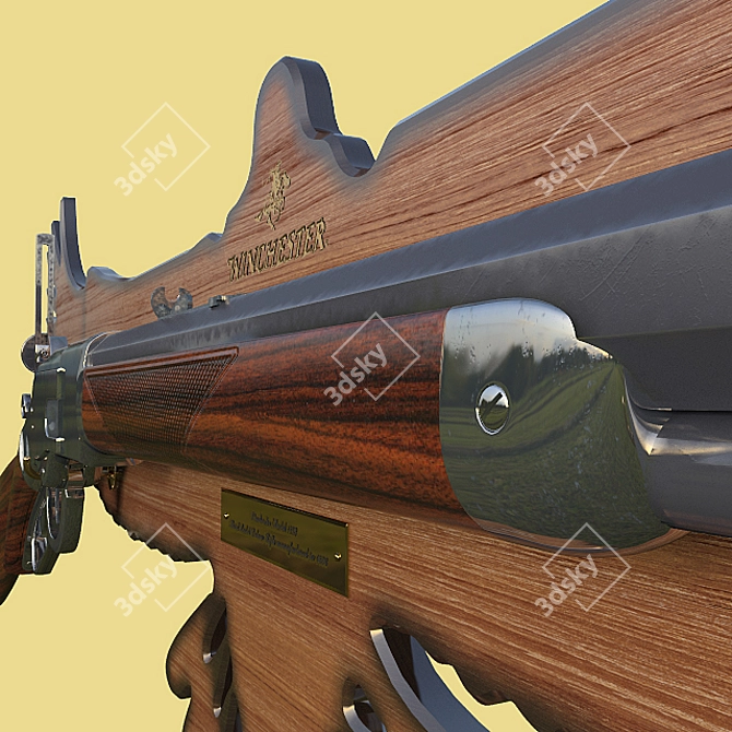 Vintage Winchester 1873: Authentic 1886 Model 3D model image 2