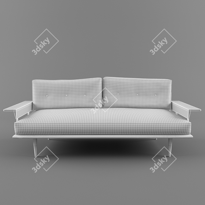 Vintage Sofa: Timeless Comfort 3D model image 3