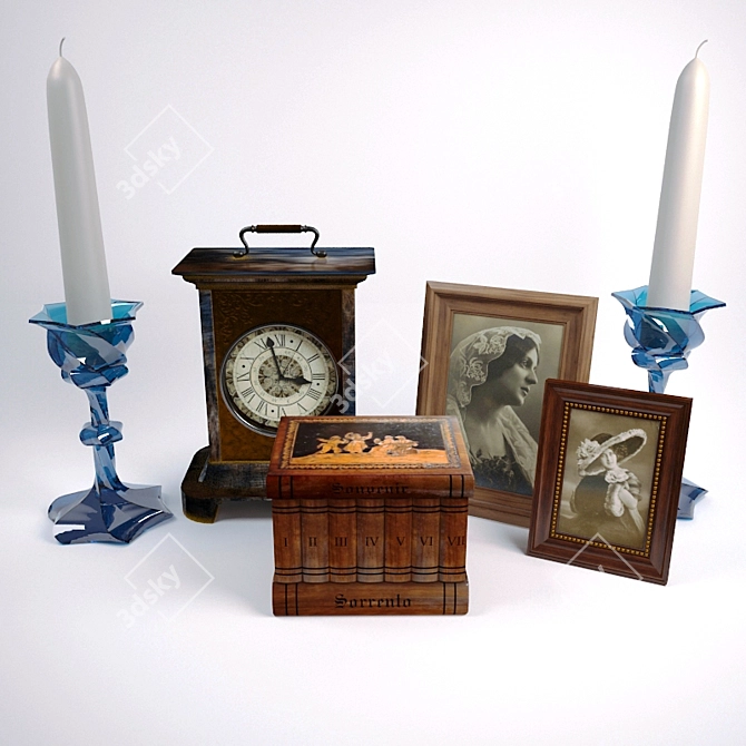 Antique Decor Set 3D model image 1