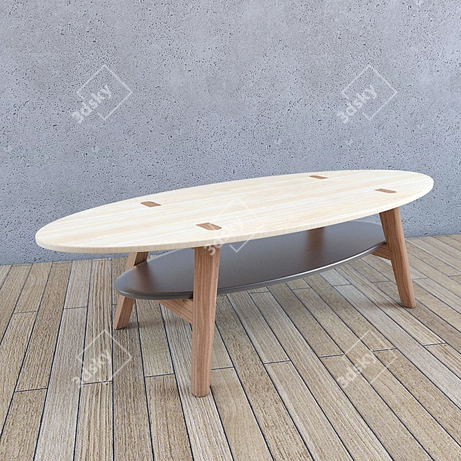 Sleek Clement Coffee Table 3D model image 1