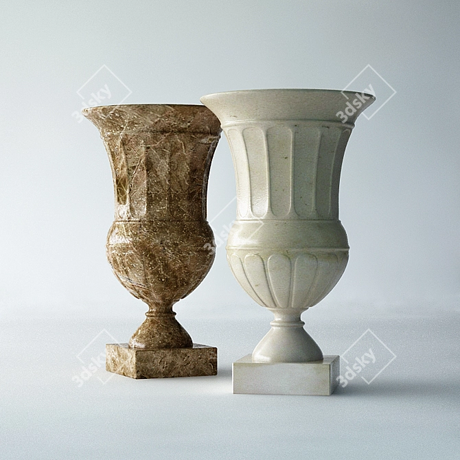 Elegant Ceramic Vase 3D model image 1