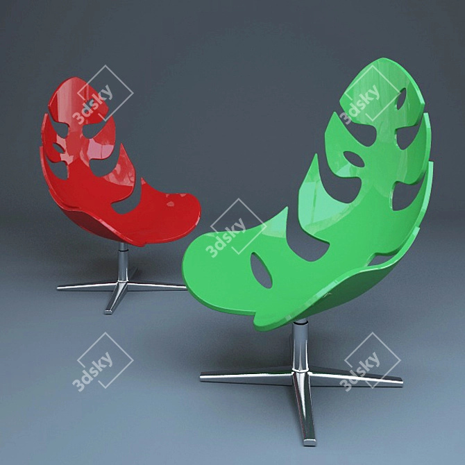 Leafy Elegance: Elite Chair 3D model image 2