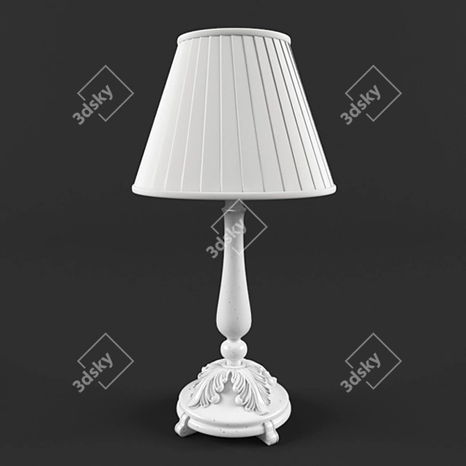 Elegant Crystal Glass Candelabra 3D model image 1