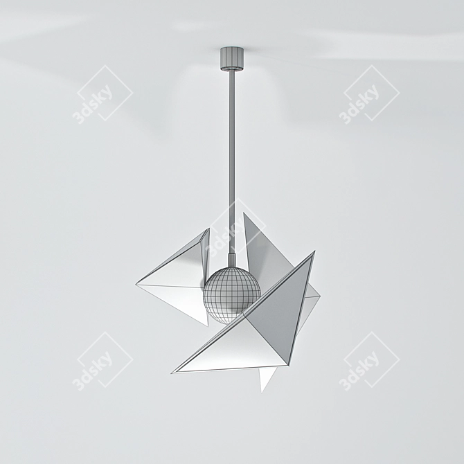 Vintage ANGELO LELII Ceiling Light 3D model image 3