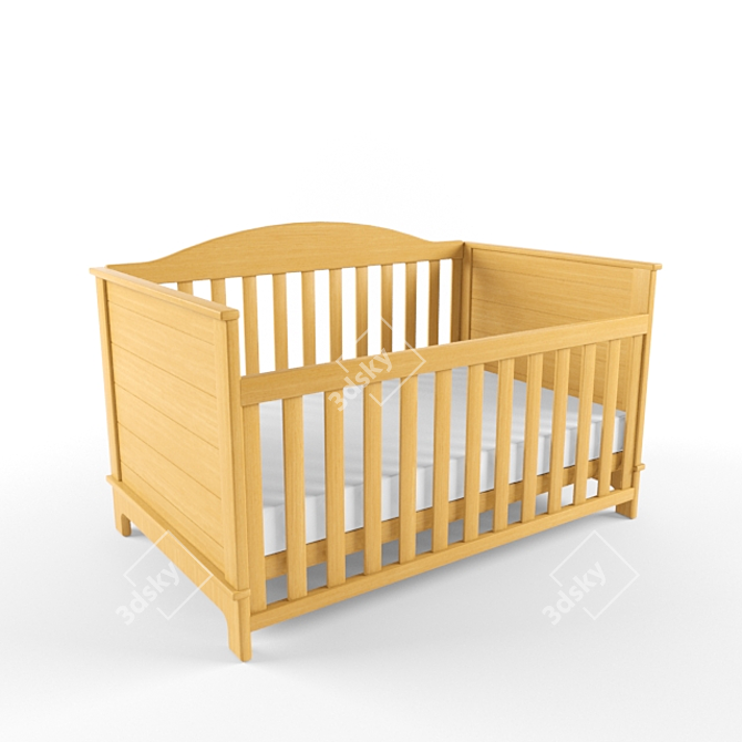 Boori Country New Paddington Crib - 3-in-1 Convertible 3D model image 1