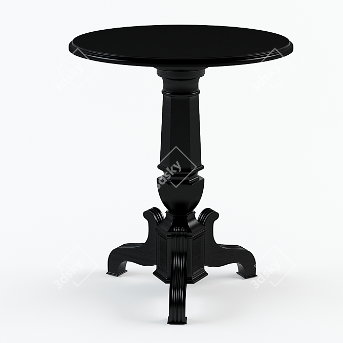 Turenne Round Pedestal Table 3D model image 1