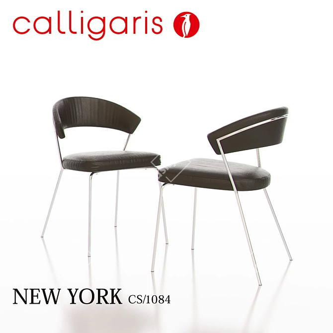 Sleek Metal Chair: Calligaris CS/1084 3D model image 1