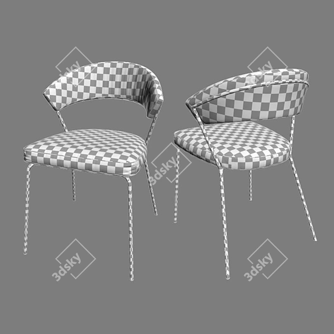 Sleek Metal Chair: Calligaris CS/1084 3D model image 2