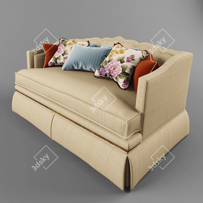 Title: Elegant Comfort Sofa 3D model image 1