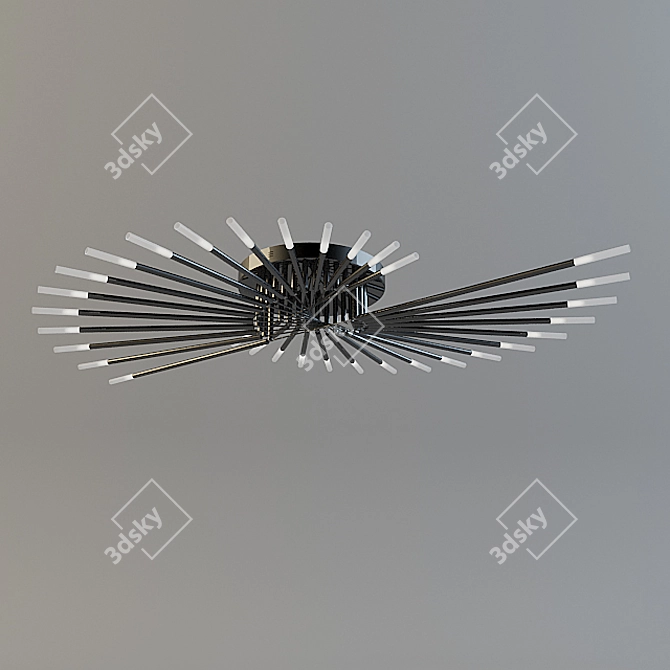 Modern Ceiling Chandelier Tube - 1450mm Diameter 3D model image 1