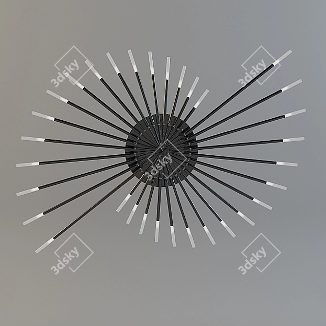 Modern Ceiling Chandelier Tube - 1450mm Diameter 3D model image 2