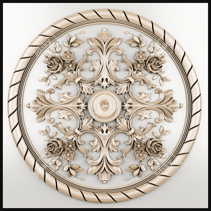 Elegant Fretwork Décor 3D model image 1