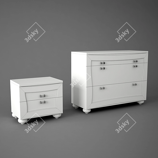 Modern Case Furniture Set 3D model image 2