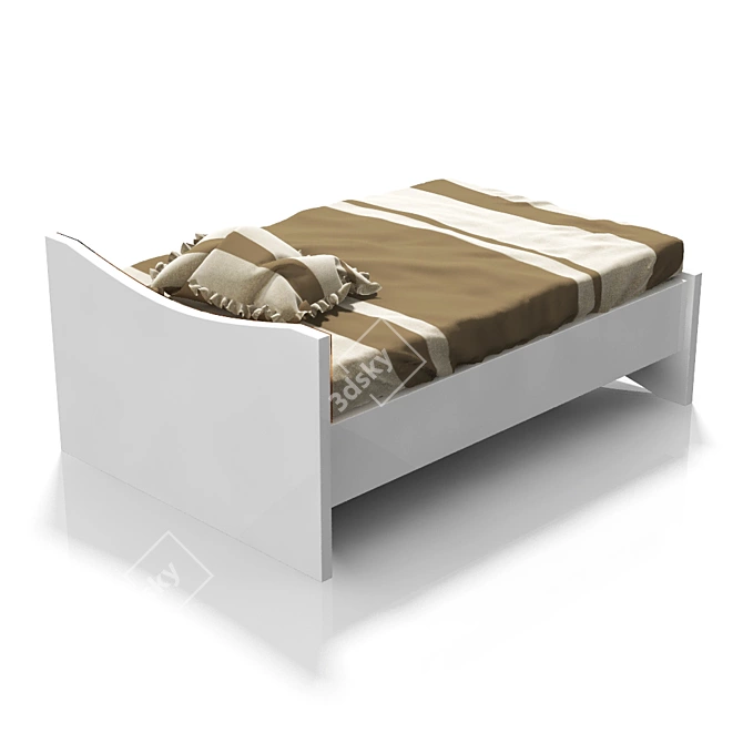 TATOO 140x200 Bed - Sleek and Stylish! 3D model image 3