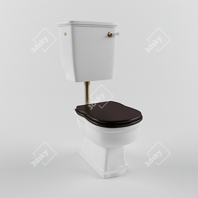 Title: Sleek Art Ceram Toilet 3D model image 1