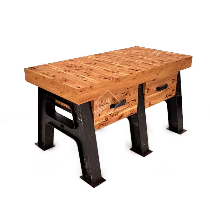 Title: Urban Loft Desk 3D model image 1