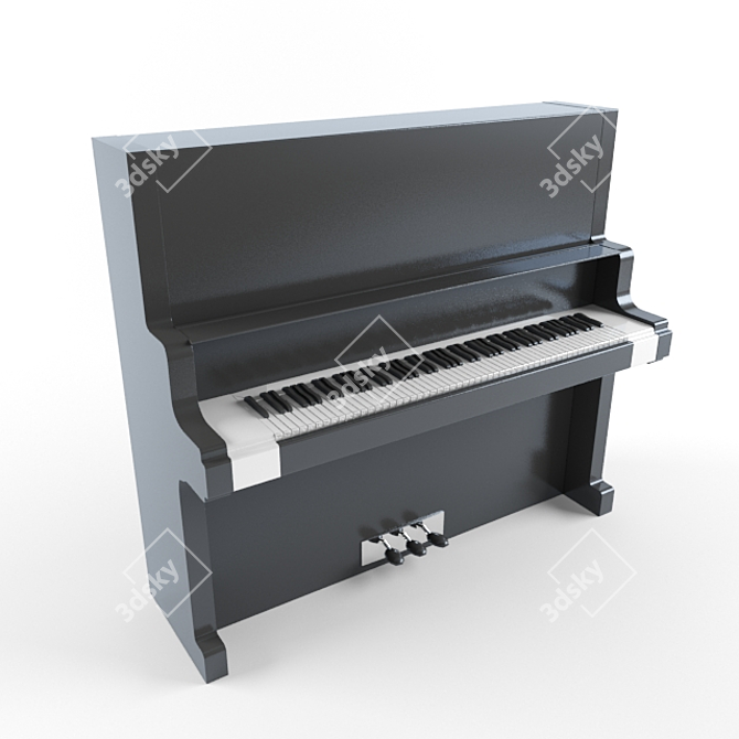 Compact Electronic Pianino 3D model image 1
