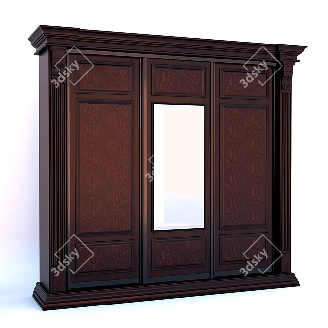 Modern Sliding Door Wardrobe 3D model image 1