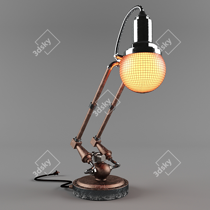 Steampunk Table Lamp 3D model image 1