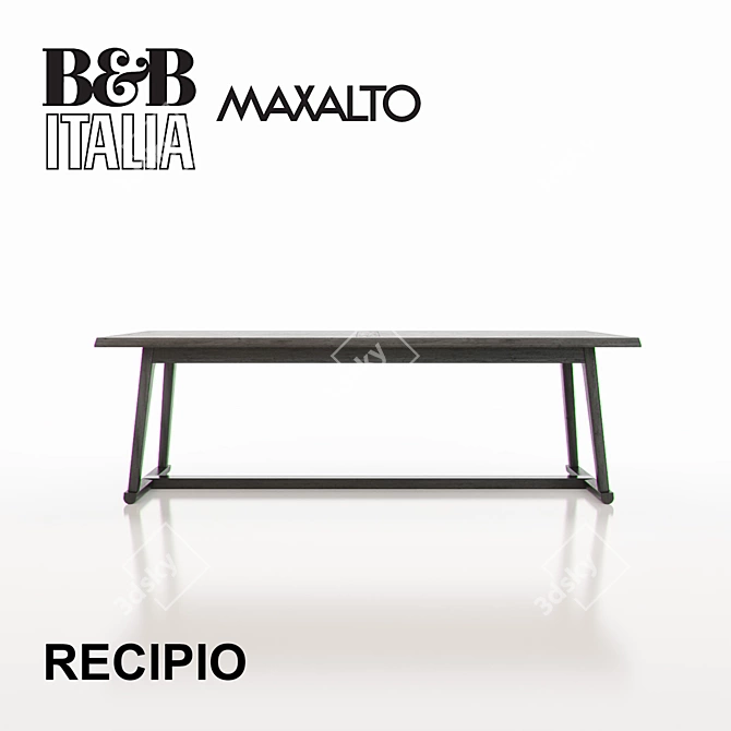 Sleek Maxalto Recipio Tables 3D model image 1